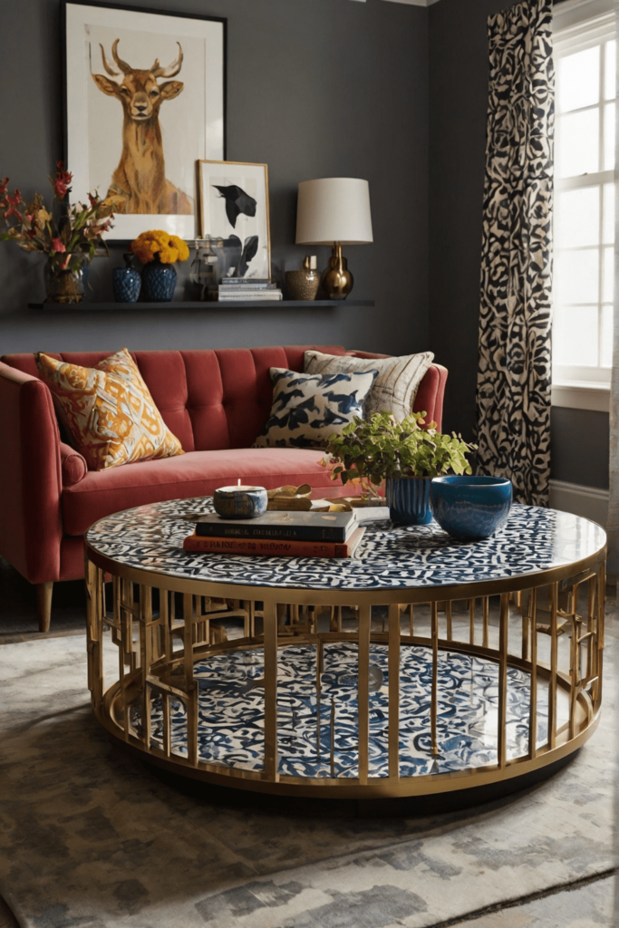 Patterned coffee table