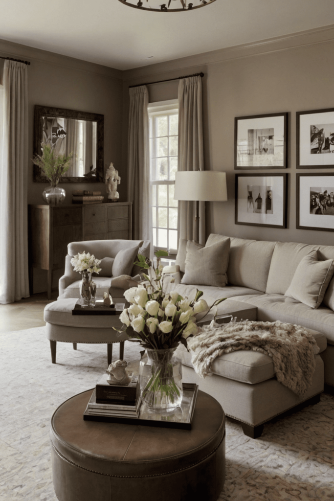 taupe living room