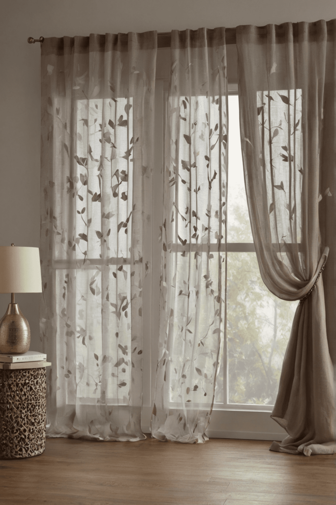 layered texture curtains