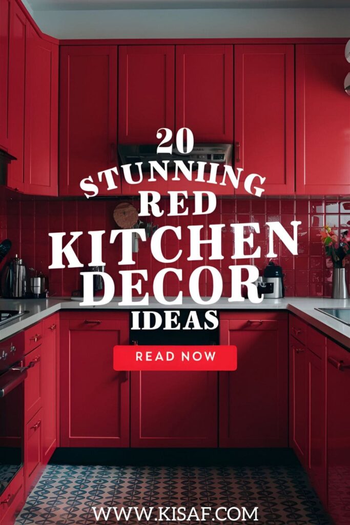 red kitchen decor ideas pin