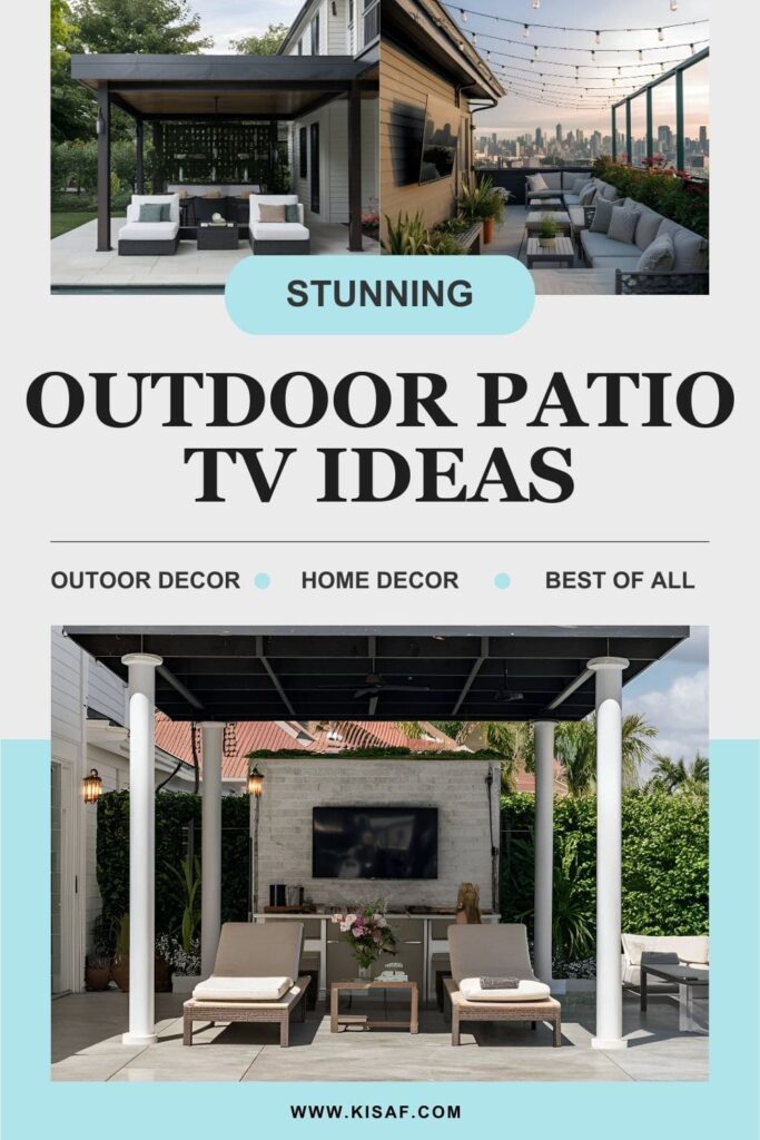 Outdoor Patio Ideas with TV Pin