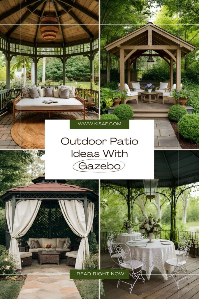 Outdoor Patio Ideas with Gazebo Pin