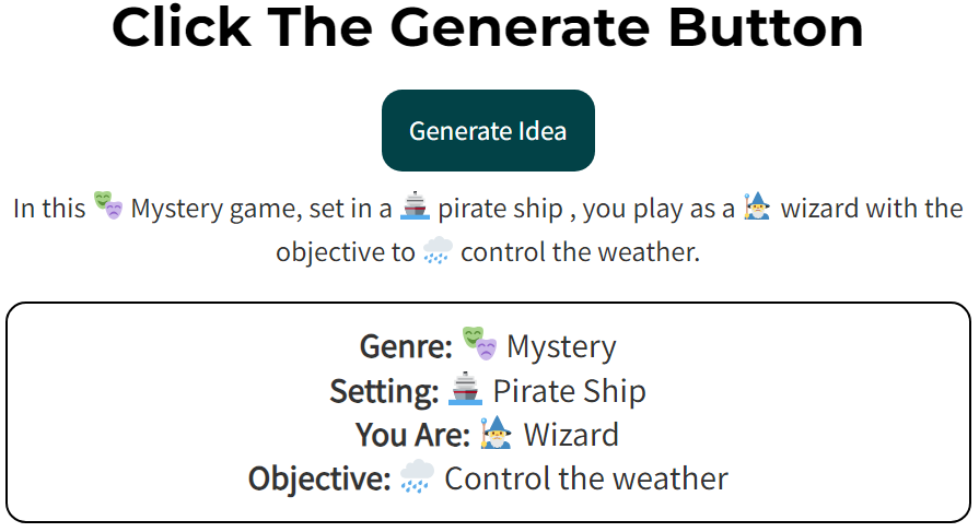game idea generator