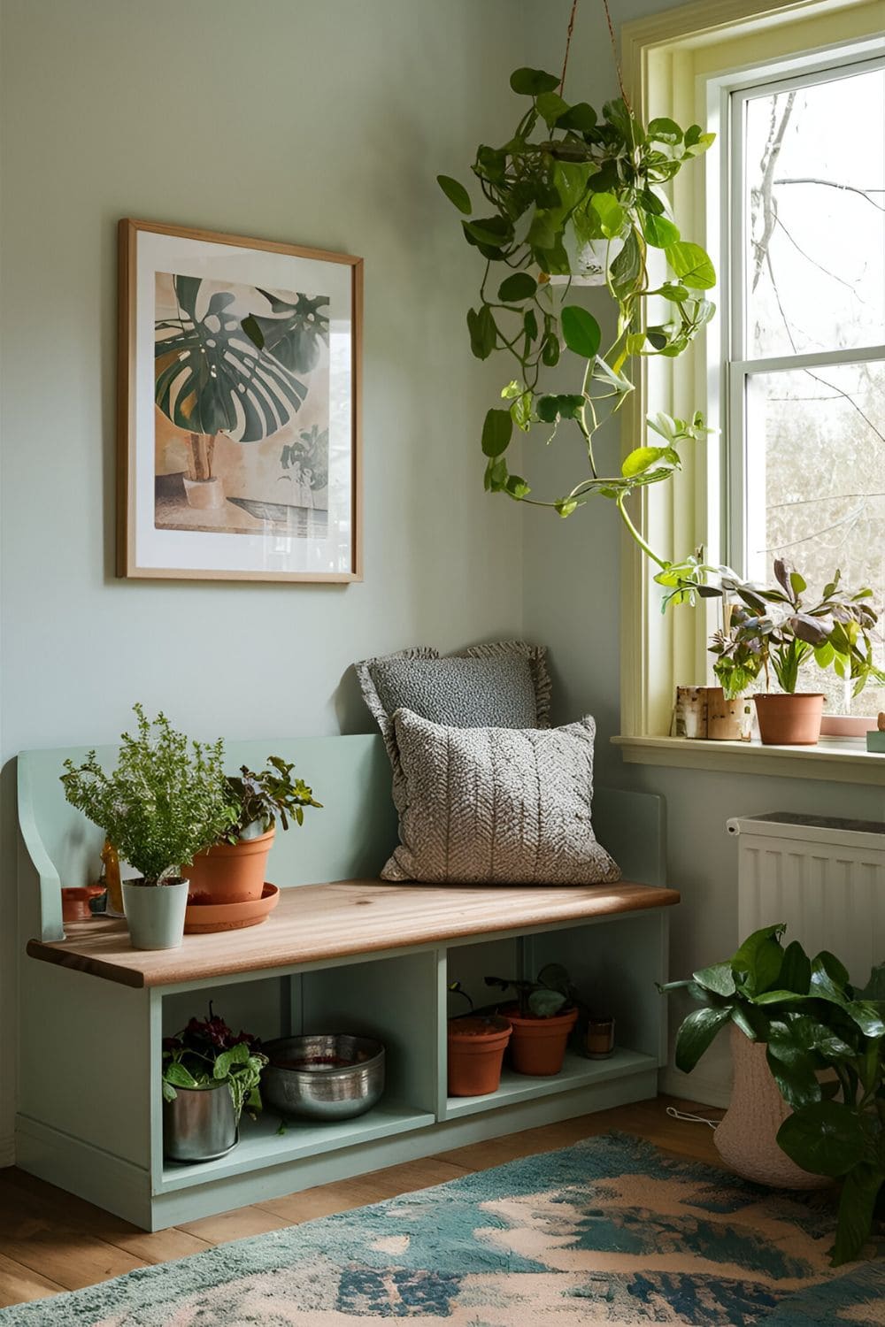 Bench Style Plant Shelves