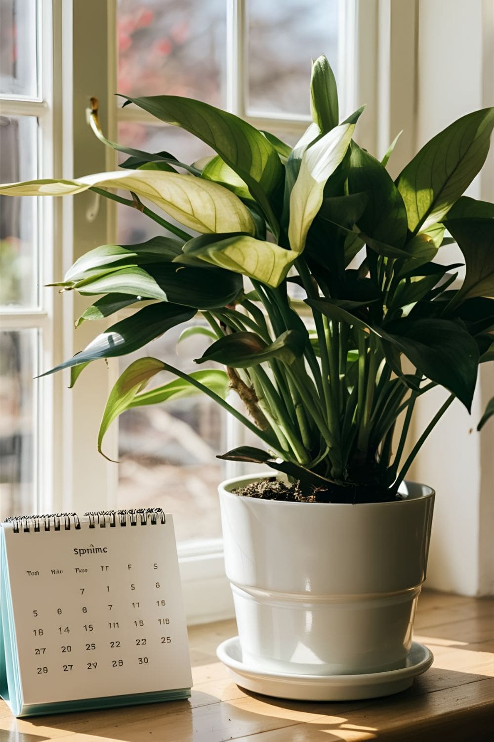 Photo Of A Plant And A Calendar