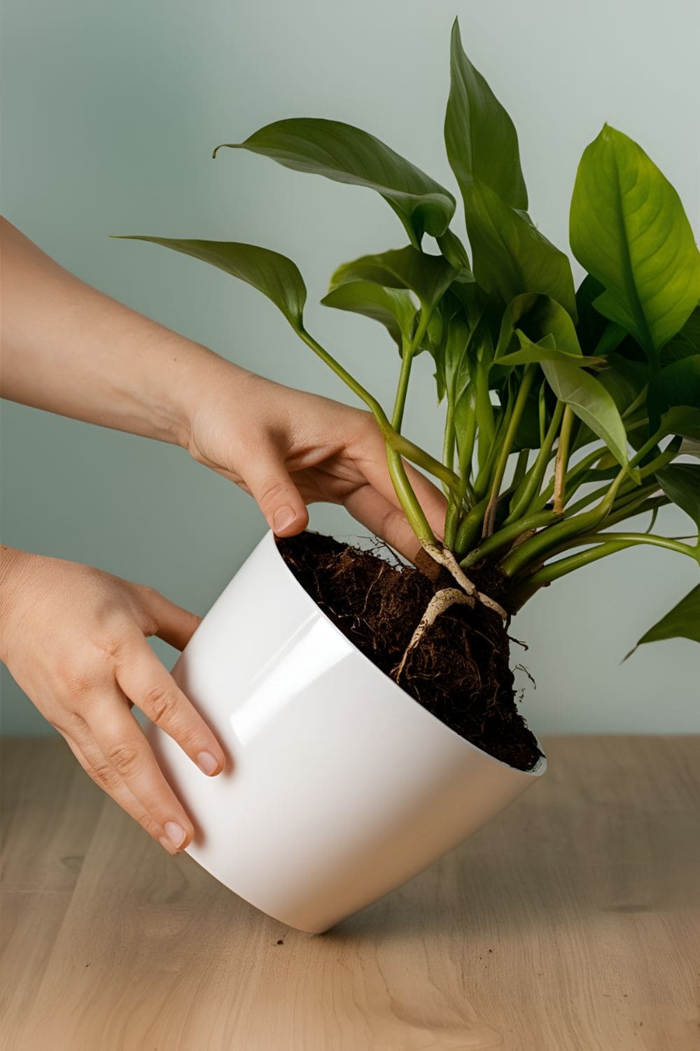 Photo Of A Plant Being Taken Out Of A Pot