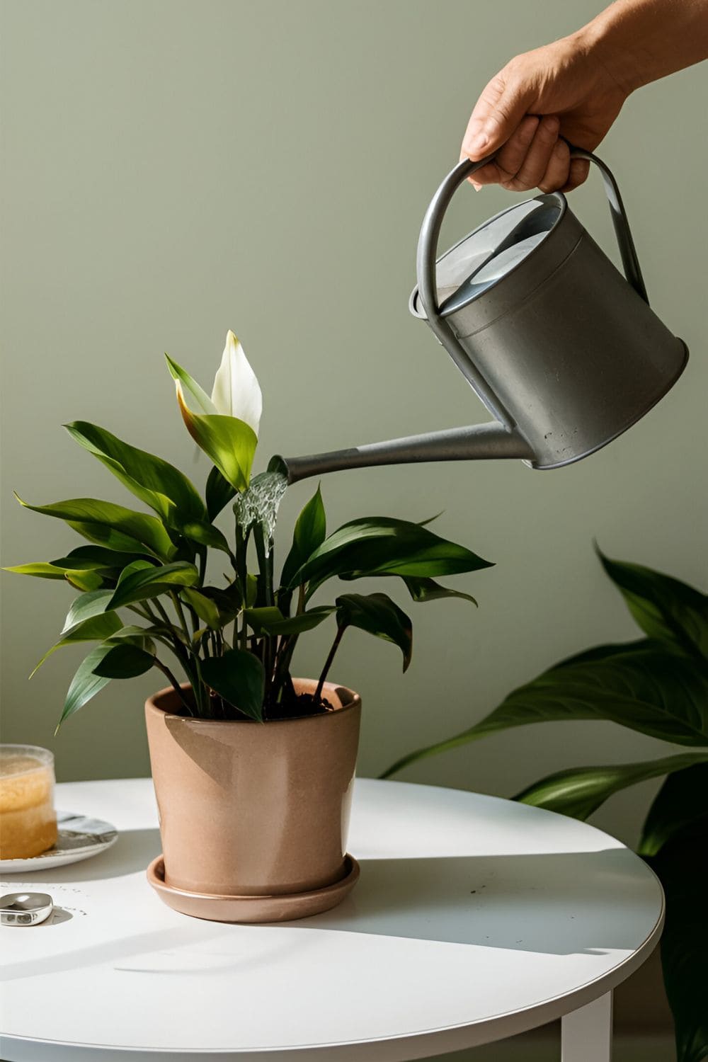 Photo Of A Plant Being Watered