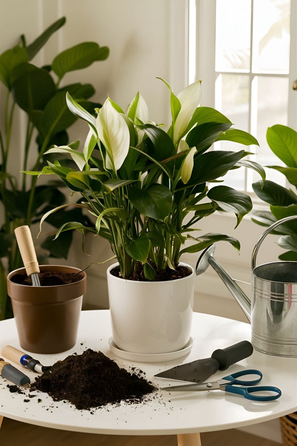 Photo Of Material Needed For Plant Repotting