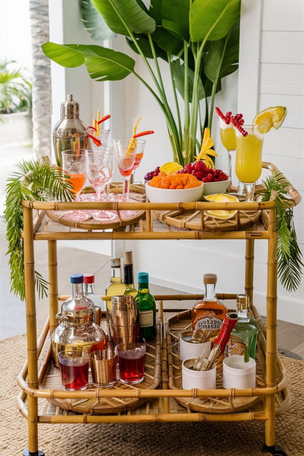 Tropical-Inspired Juice Cart