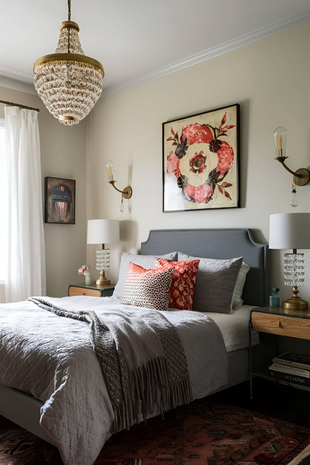 Vintage Bedroom With Classic Lighting