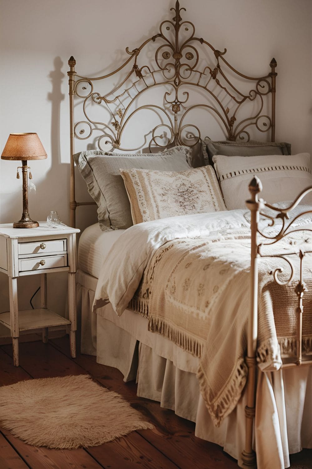 Vintage Bedroom With Iron bed Frames