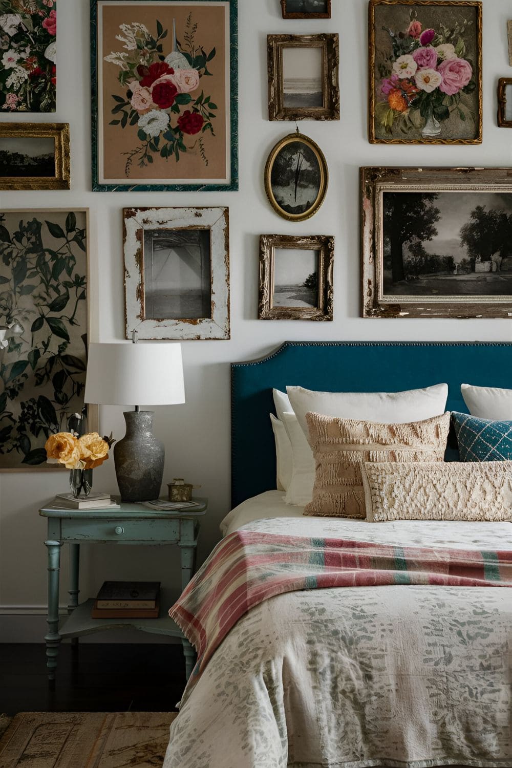 Vintage Bedroom With Vintage Art