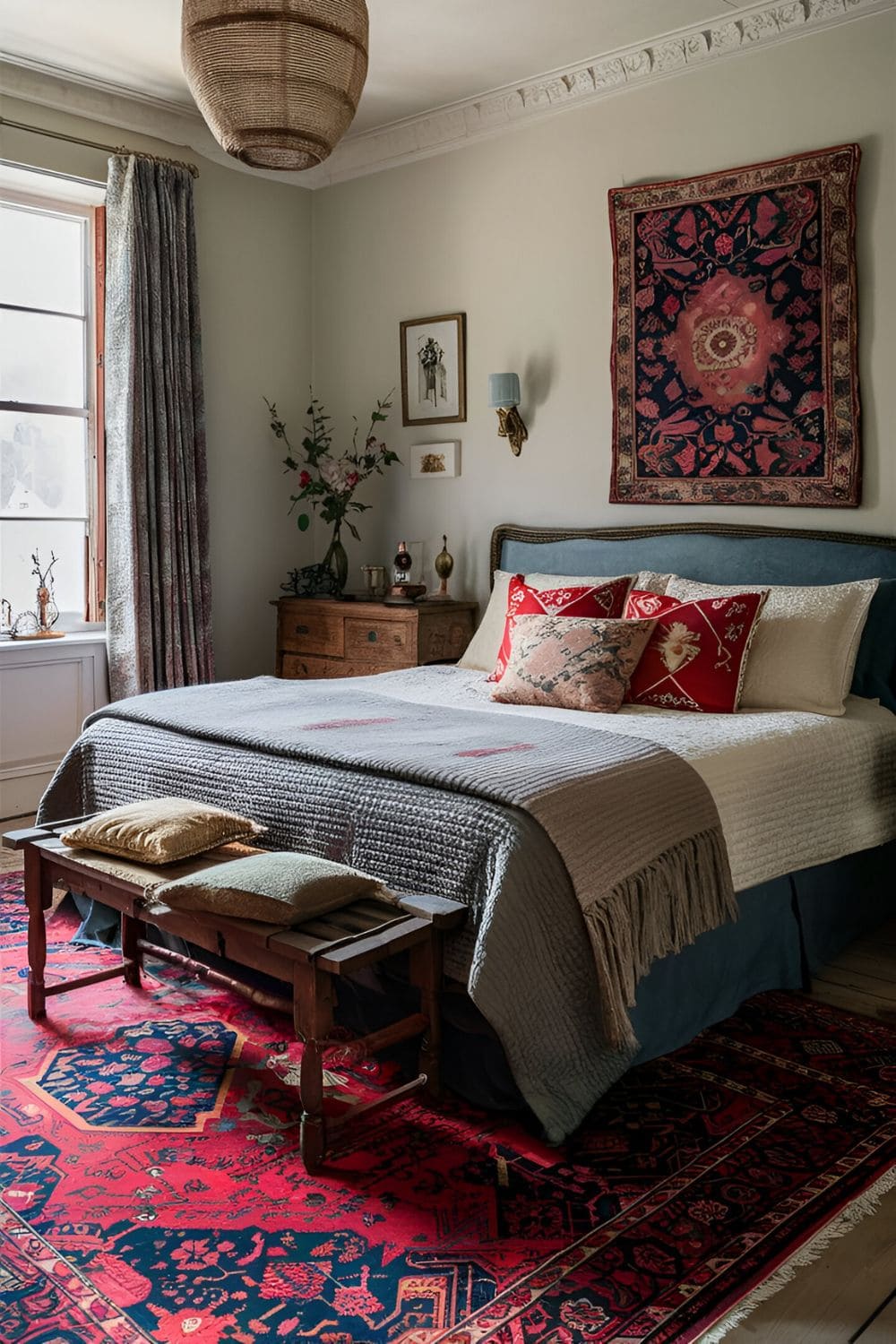 Vintage Bedroom With Vintage Rugs