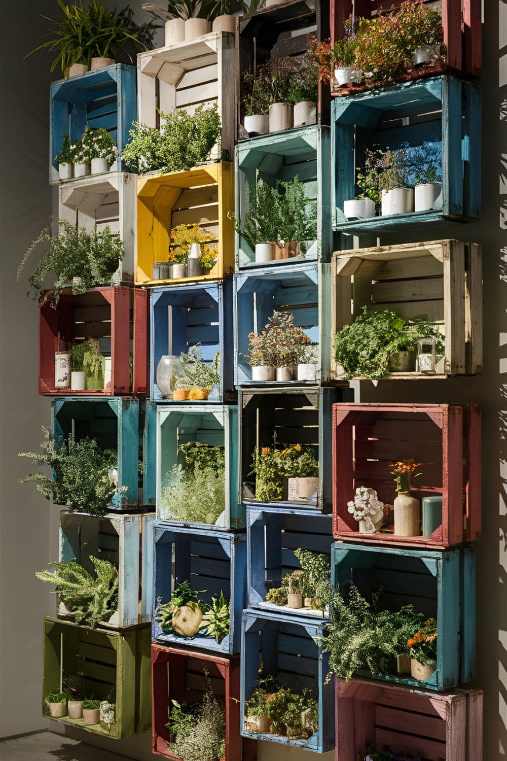 Wall Mounted Crates For Plants