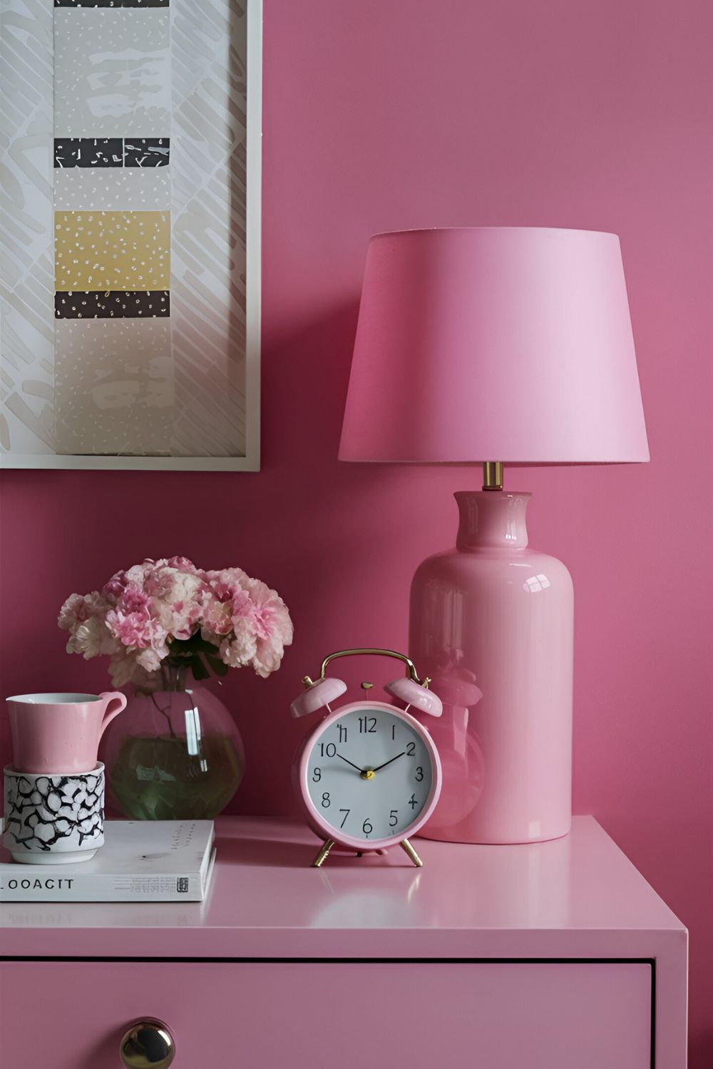 pink bedroom with Pink Accessories