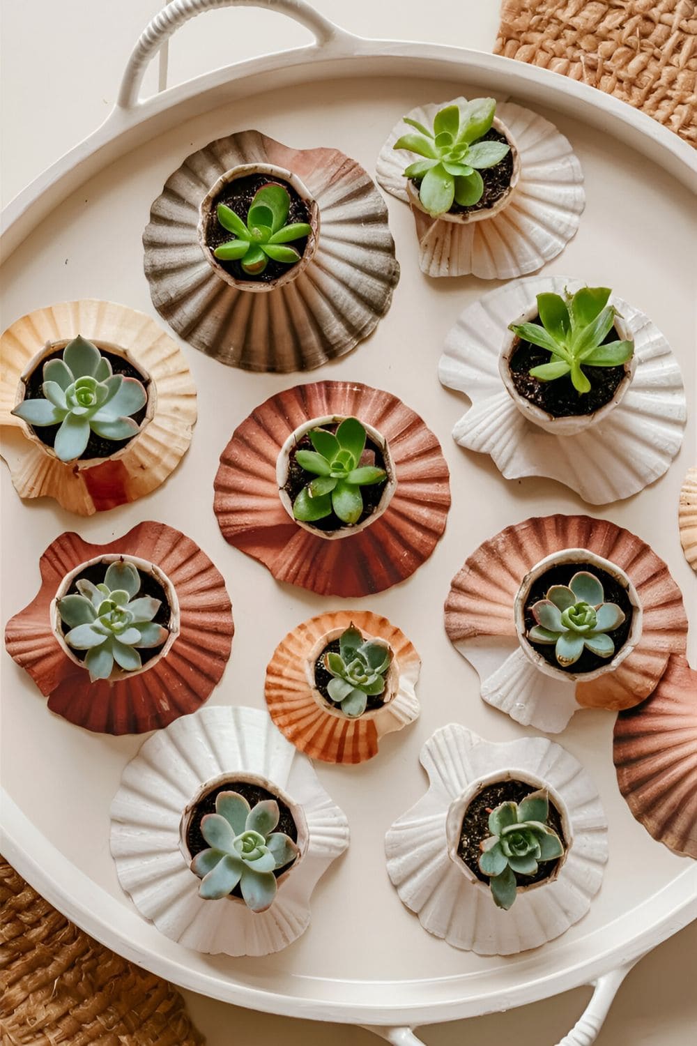 plants in Shell Planters