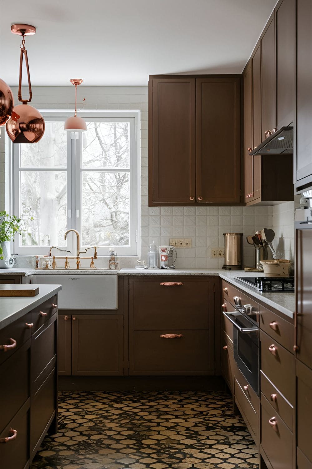 20 Kitchen Decor Ideas with Brown Cabinets For Good Vibes