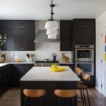 Aesthetic Kitchen With Dark Cabinets