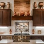 Kitchen With Aesthetic Decor On Top Of Cabinets