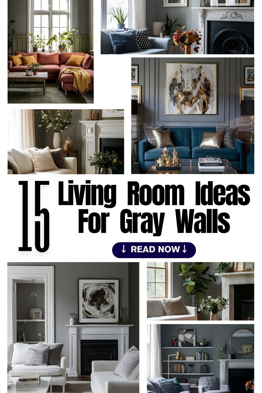 Living Room Ideas For Gray Walls Pin