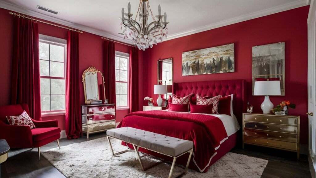 featured image for red bedroom ideas