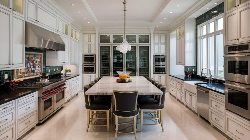 aesthetic kitchen with white cabinets