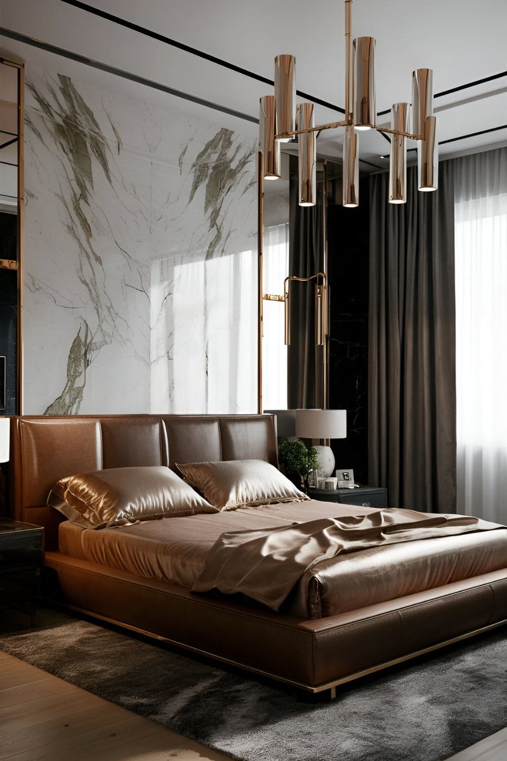 bedroom for men with modern luxury design