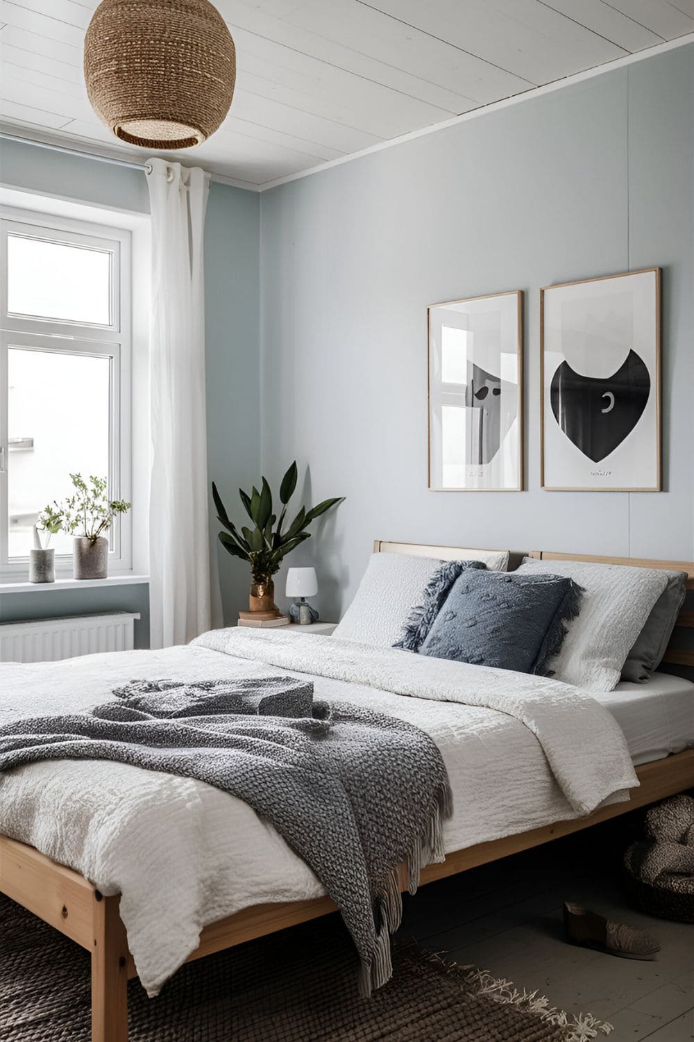 bedroom for men with scandinavian style