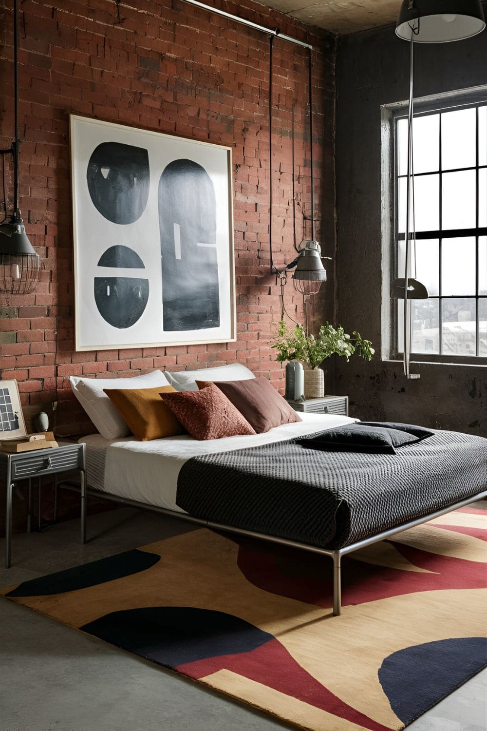 bedroom for men with urban design