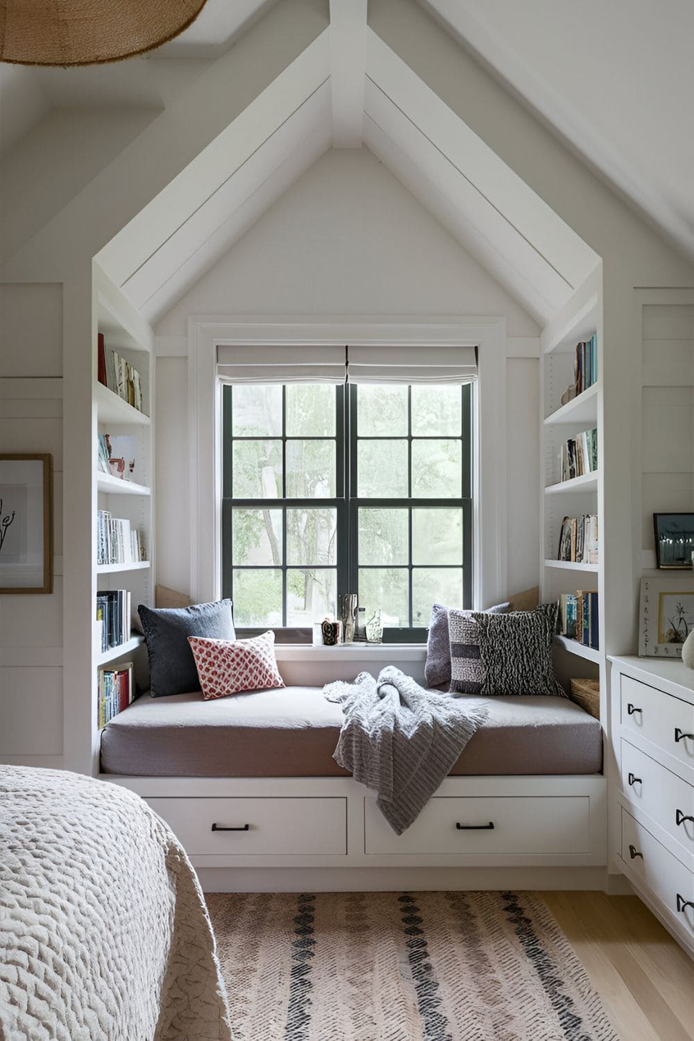 bedroom with window behind headboard Minimalist Approachbedroom with window behind headboard Minimalist Approach