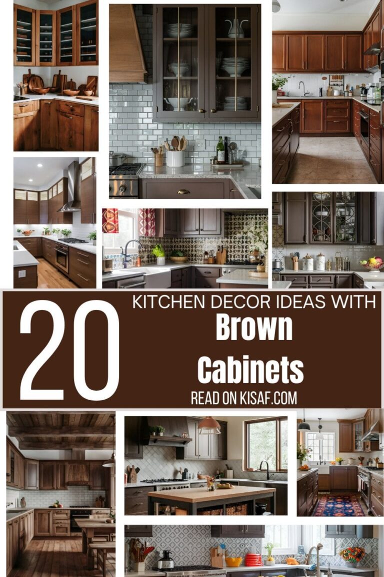 20 Kitchen Decor Ideas with Brown Cabinets For Good Vibes