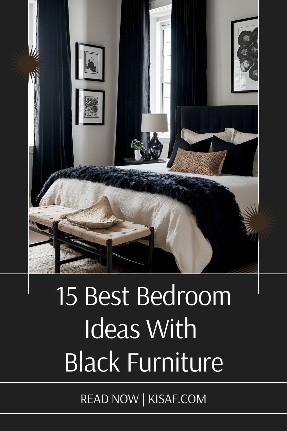 pin for best bedroom ideas with black furniture