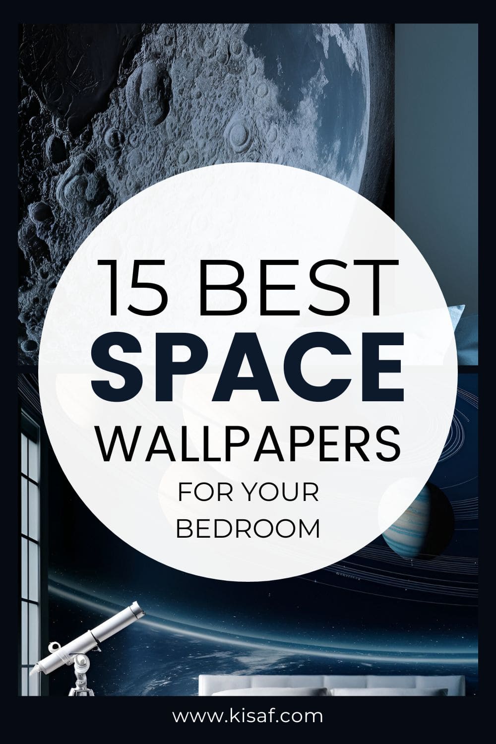 space wallpaper bedroom ideas pin