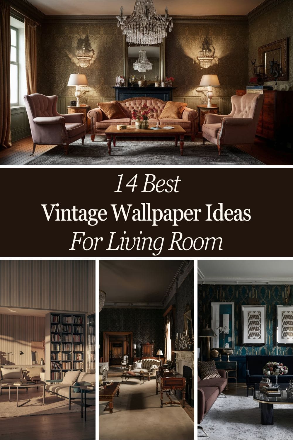 vintage wallpaper ideas for living room