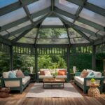 Outdoor Patio With Gazebo Looking Aesthetically Pleasing