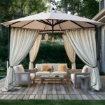 Patio WIth Umbrella Looking Aesthetically Pleasing