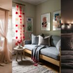 collage of 3 images of dreamy room decor ideas