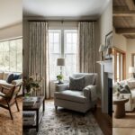 collage of three images of cozy living rooms